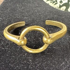 Giles & Brother brass circle ring cuff bracelet